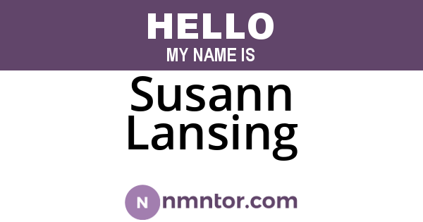 Susann Lansing