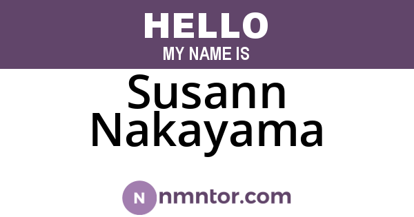 Susann Nakayama