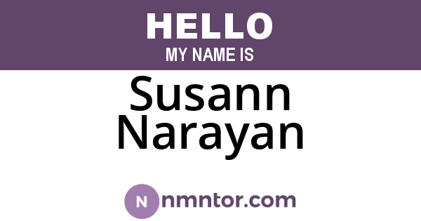 Susann Narayan