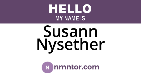 Susann Nysether