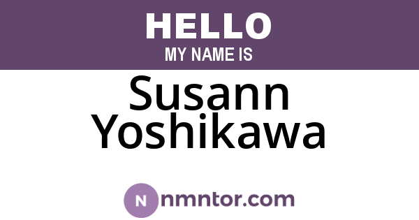 Susann Yoshikawa