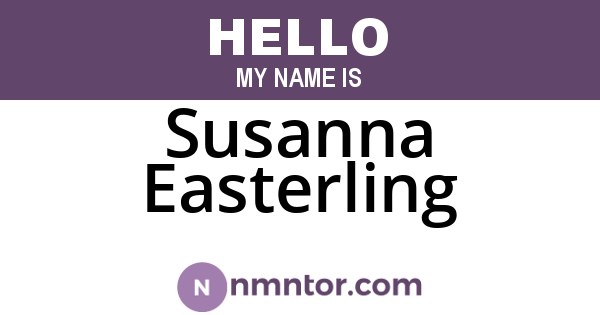 Susanna Easterling