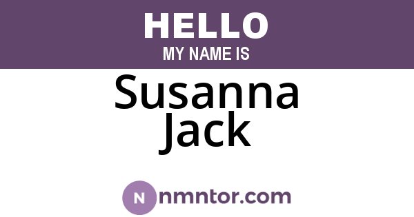 Susanna Jack