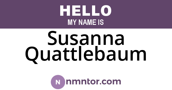 Susanna Quattlebaum