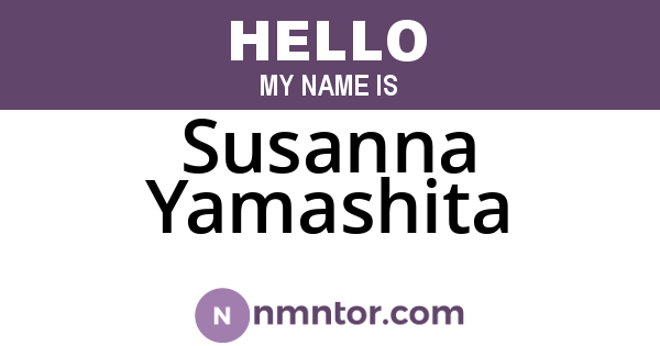 Susanna Yamashita