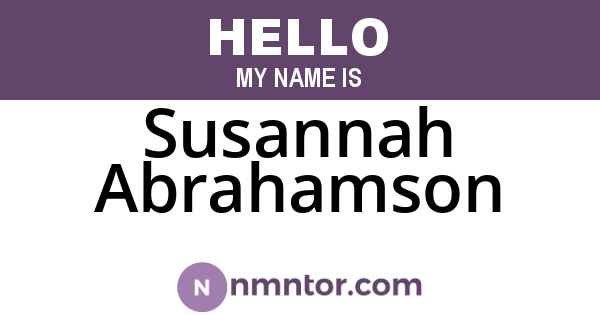 Susannah Abrahamson