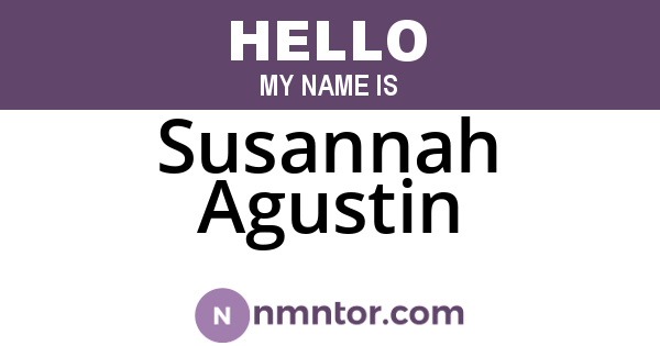 Susannah Agustin