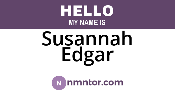 Susannah Edgar