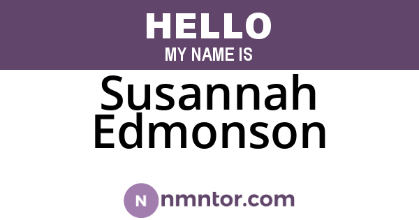 Susannah Edmonson