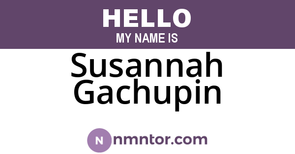 Susannah Gachupin
