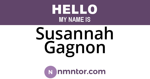 Susannah Gagnon