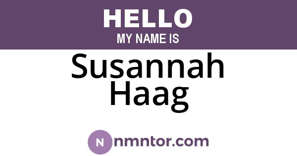 Susannah Haag