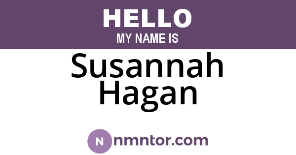Susannah Hagan