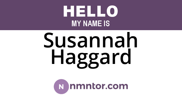 Susannah Haggard