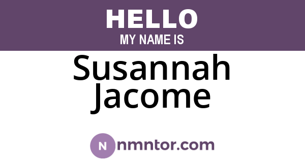 Susannah Jacome