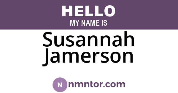 Susannah Jamerson