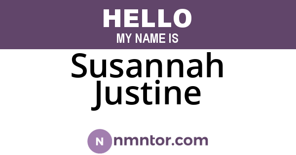 Susannah Justine
