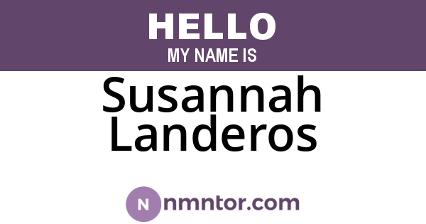 Susannah Landeros