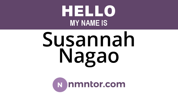 Susannah Nagao