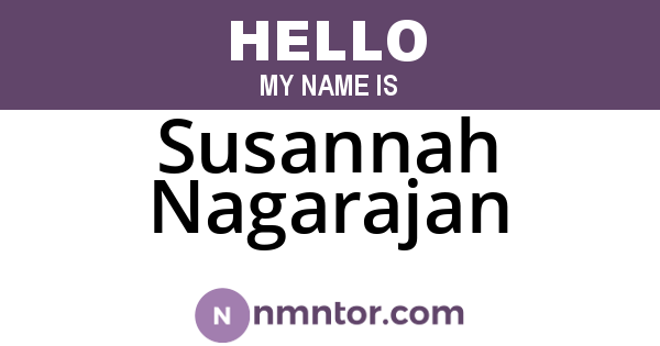Susannah Nagarajan