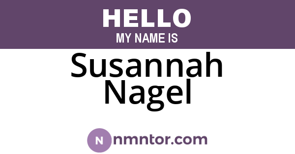 Susannah Nagel