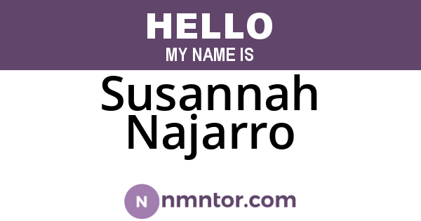 Susannah Najarro