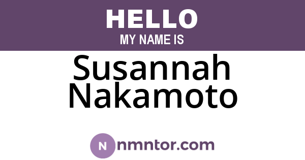 Susannah Nakamoto