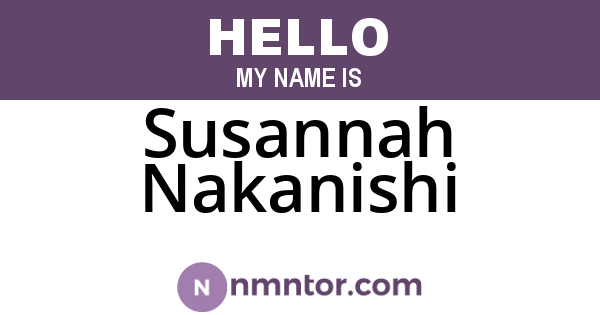 Susannah Nakanishi
