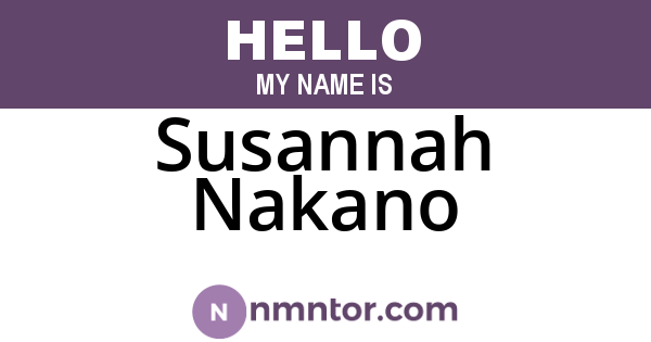 Susannah Nakano