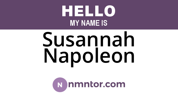 Susannah Napoleon