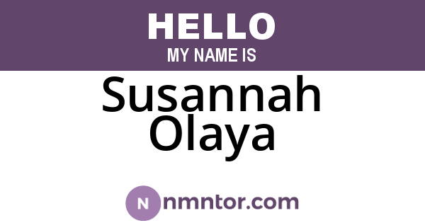 Susannah Olaya