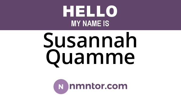 Susannah Quamme