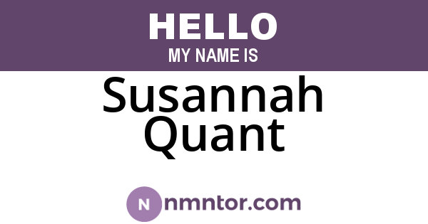 Susannah Quant