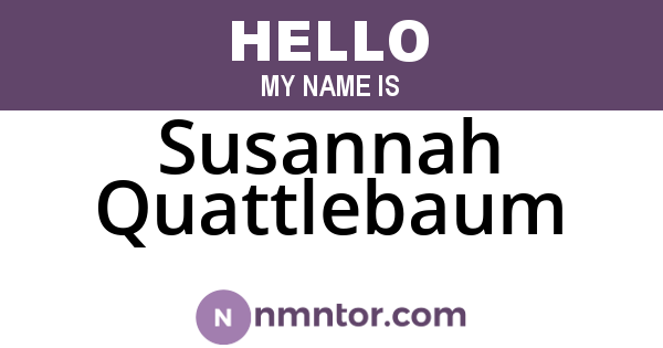 Susannah Quattlebaum