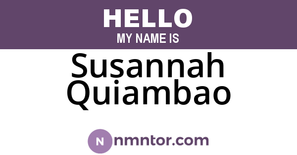 Susannah Quiambao
