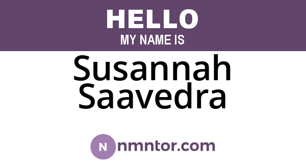 Susannah Saavedra