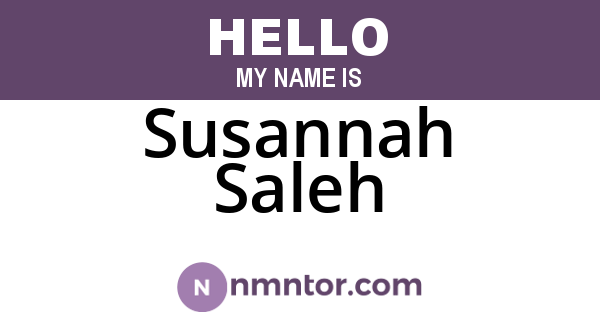 Susannah Saleh