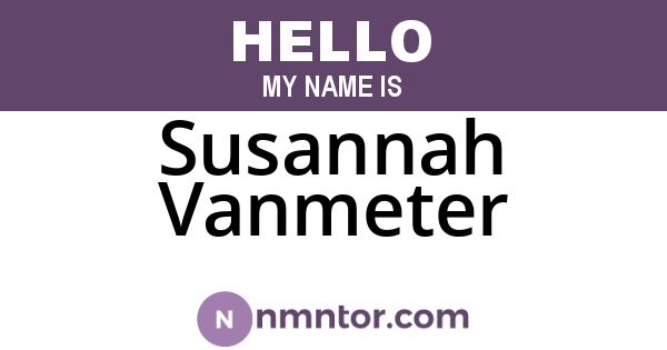Susannah Vanmeter