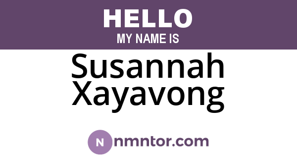 Susannah Xayavong