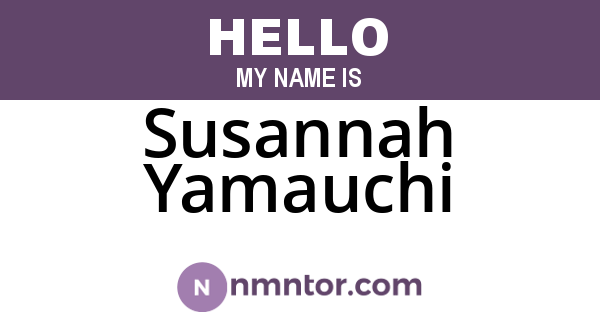 Susannah Yamauchi