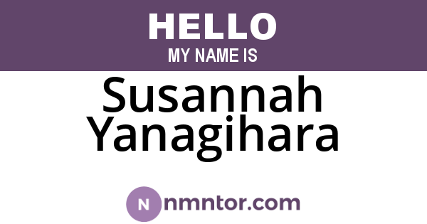 Susannah Yanagihara