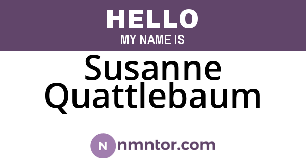 Susanne Quattlebaum