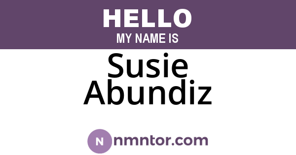 Susie Abundiz