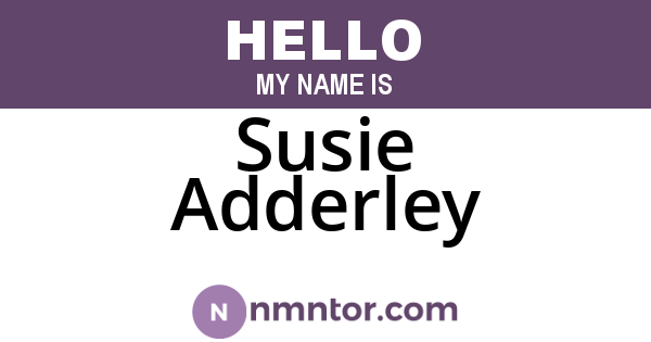 Susie Adderley