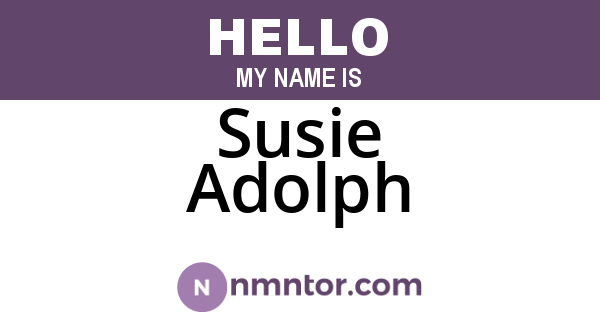 Susie Adolph