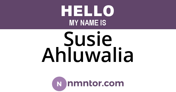 Susie Ahluwalia