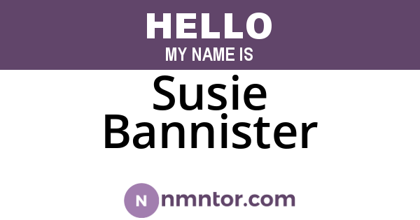 Susie Bannister