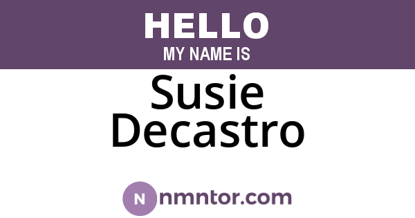 Susie Decastro