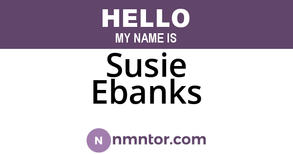 Susie Ebanks