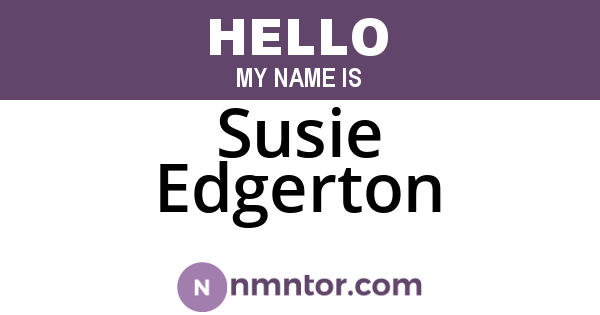 Susie Edgerton